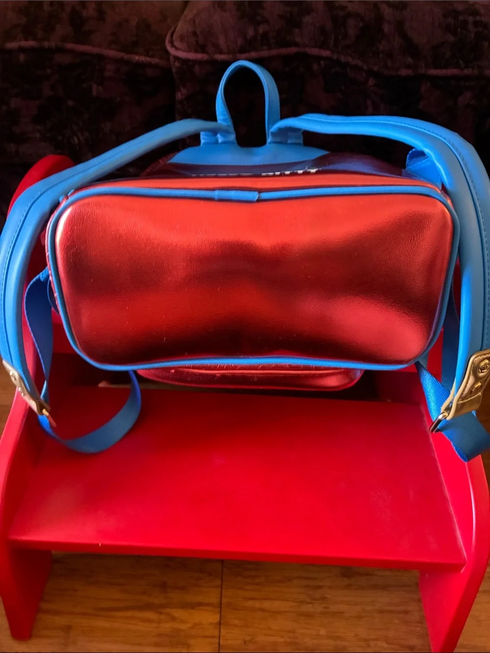 Loungefly Sanrio Hello Kitty Red and Blue 50th Anniversary Mini Backpack